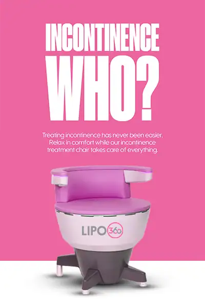 LIPO360 EMS Chair Can Help with Urinary Incontinence 2 Image of a urinary incontinence treatment seat Kent